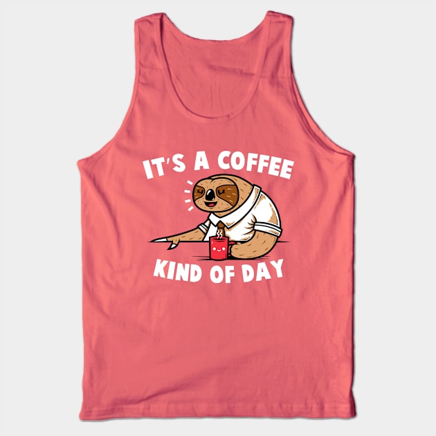 Coffee Sloth Tank Top by krisren28